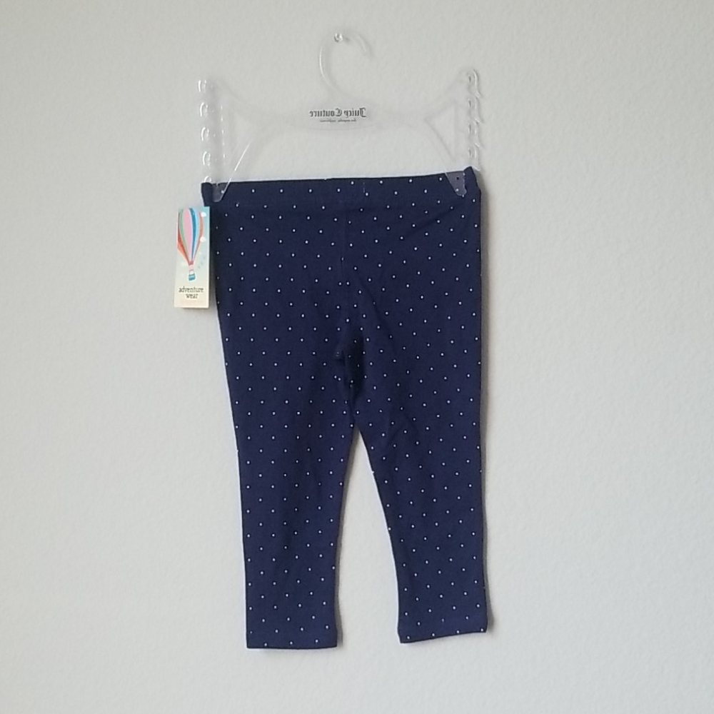 copper key blue polka dot leggings .
